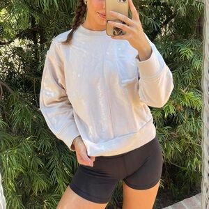 Adidas by Stella McCartney beige crewneck sweatshirt sz xs